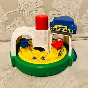 SHELCORE Push and Spin Choo Choo Train Toy Vintage 1995 Retro Baby Nursery RARE